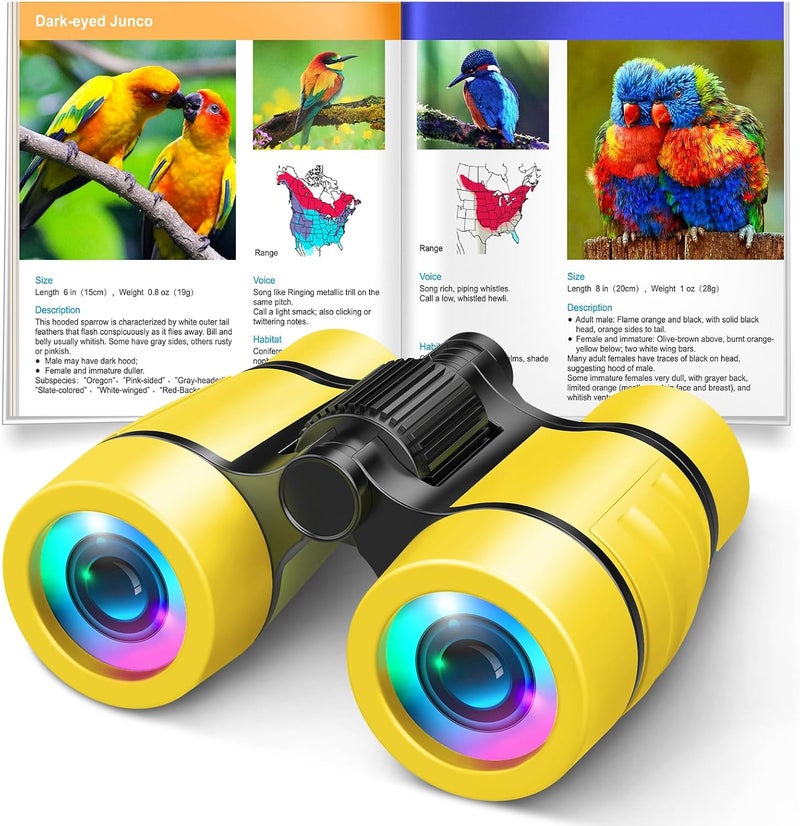 LET'SGO Toys for 3-7 Year Old Girl Boy: LET'S GO! Bird Watching Binoculars for Kids Ages 3 4 5 6 7 Year Old Girls Boys Outside Learning Toy for Kid Christmas Preschool Gift Toddler Binoculars Toy Stuffers - Image 1